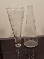 Set van 2 vintage  Ikea glazen vaasjes Emma Dafnäs design, Overige kleuren, Ophalen of Verzenden, Minder dan 50 cm, Glas
