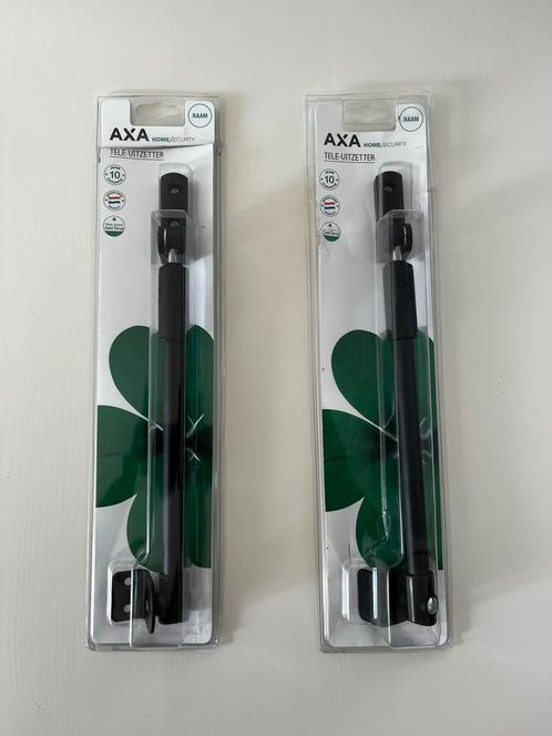 2x AXA Telescopische Raamuitzetter | Zwart 30in, Doe-het-zelf en Verbouw, Hang- en Sluitwerk, Nieuw, Overige typen, Overige materialen