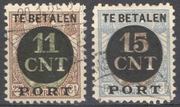 Nederland Postpakketverrekenzegel 1B/2B gestempeld 1924