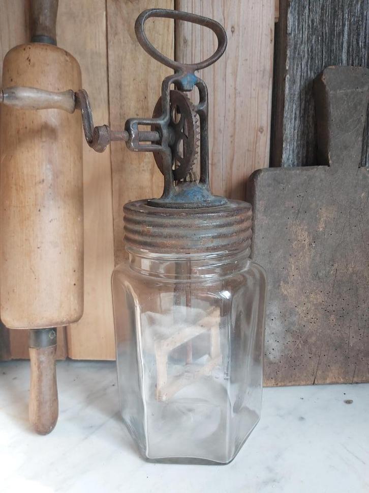 Mooie grote oude franse boter karn 39cm hoog, Antiek en Kunst, Antiek | Keukenbenodigdheden, Verzenden