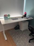 Verstelbare bureau 80x160 Jysk + bijkastje, Ophalen, In hoogte verstelbaar, Zo goed als nieuw, Stabureau