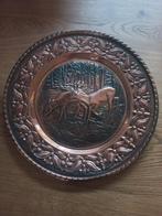 Koperen Wandbord met Herten, Antiek en Kunst, Ophalen