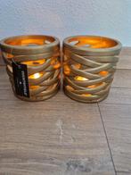 Countryfield Waxinelichthouders - Set van 2, Overige materialen, Nieuw, Ophalen of Verzenden, Bruin