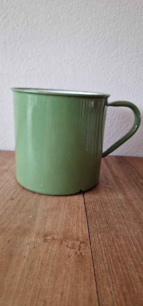 Reseda goen emaille melkkan, Antiek en Kunst, Ophalen of Verzenden