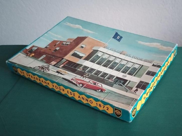 vintage puzzel, De Spaarbank voor Ede, Bondsspaarbank, 130st, Hobby en Vrije tijd, Denksport en Puzzels, Gebruikt, Legpuzzel, 500 t/m 1500 stukjes