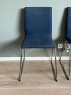 6 Donkerblauwe IKEA Stoelen, Ophalen, Gebruikt, Blauw, Metaal