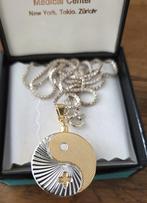 BIOSTABIL 2000 zilveren (925) BICOLOR hanger + 835 ketting, Ophalen, Met hanger, Zo goed als nieuw, Zilver