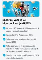 AH vouchet voor 2e bioscoopkaartje GRATIS, Twee personen, Kortingskaartje