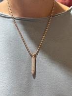 18KT Rosé Goud - Bullet Hanger - Army Ketting - Diamanten, Ophalen, Nieuw, Goud