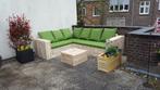 Luxe steigerhouten hoekbank Loungebank bank SHOWROOM OPEN !!, Bank, Steigerhout, Nieuw, Ophalen of Verzenden