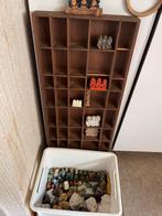 Oude Letterbak met Horen Zien Zwijgen Beeldjes Collectie, Ophalen of Verzenden