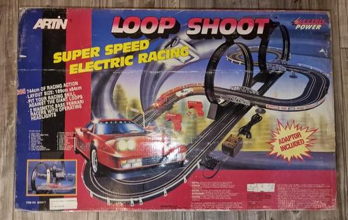 ARTIN racebaan - Loop Shoot - Super Speed- vintage jaren '90, Kinderen en Baby's, Speelgoed | Racebanen, Gebruikt, Racebaan, Met looping