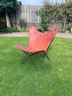 Vlinderstoel - 2 stuks, Huis en Inrichting, Stoelen, Ophalen, Zwart, Leer, Twee