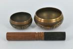 2 BRONZEN  TIBETAANSE KLANK SCHALEN, Ophalen of Verzenden