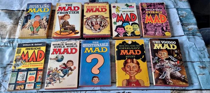 10 Vintage MAD Pockets 1959-1963, Boeken, Stripboeken, Gelezen, Meerdere stripboeken, Ophalen of Verzenden