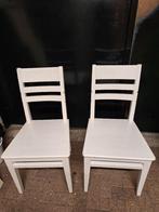 4 fijne witte stoelen van MDF zitten prima, Huis en Inrichting, Stoelen, Overige materialen, Vier, Gebruikt, Wit