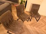 3x Eetkamerstoel Parantino taupe + Eetkamerbank 170 cm taupe, Ophalen, Zo goed als nieuw, Overige kleuren, Drie