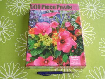 Nieuw in seal: Beautiful flowers puzzel - 500 stukjes beschikbaar voor biedingen