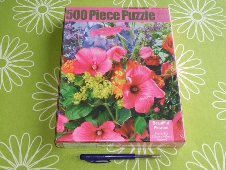 Nieuw in seal: Beautiful flowers puzzel - 500 stukjes, Hobby en Vrije tijd, Denksport en Puzzels, Nieuw, Legpuzzel, 500 t/m 1500 stukjes