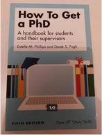 How to get a PhD: a handbook for students and their supervis, Ophalen of Verzenden, Beta, Nieuw, WO