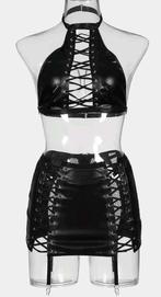 Klaar voor het Feest, Lerenlook Set met Jarretelles, tm L, Kleding | Dames, Verzenden, Nieuw