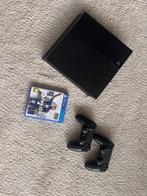PlayStation 4 + 2 controllers + FIFA 23, Ophalen, Met 2 controllers, Zo goed als nieuw, Slim