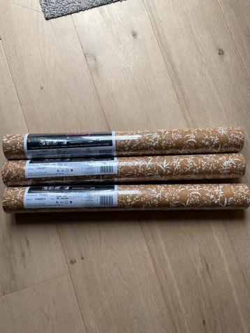Vliesbehang Nova oker 3 rollen nieuw van € 86,97 > beschikbaar voor biedingen