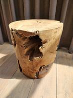 teakhouten bijzettafel of kruk, Ophalen, Minder dan 45 cm, Minder dan 55 cm, Rond