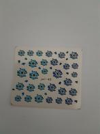 Velletje nagel water decals stickers jel-43 bloemetjes blauw, Sieraden, Tassen en Uiterlijk, Nieuw, Handen en Nagels, Toebehoren
