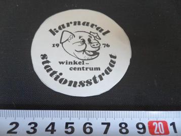 sticker Karnaval 1976 Winkelcentrum Stationsstraat  beschikbaar voor biedingen