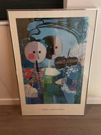 Grote poster van Rosina Wachtmeister met zeer mooi rvs lijst, Huis en Inrichting, Ophalen, Zo goed als nieuw, Schilderij