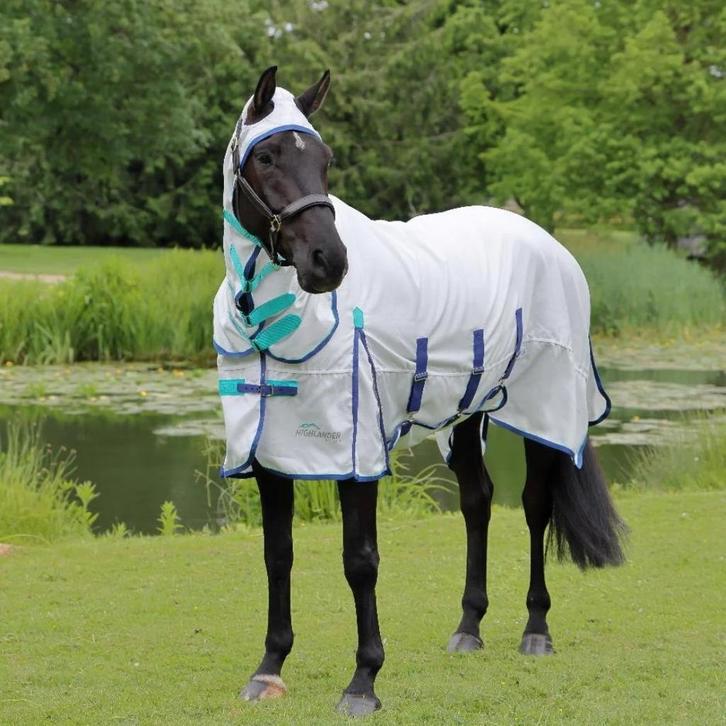 Shires Highlander Plus Sweet-itch Eczeemdeken, maat 198, 206, Dieren en Toebehoren, Paarden en Pony's | Dekens en Dekjes, Nieuw