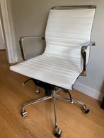 Bureaustoel wit leer, Huis en Inrichting, Bureaustoelen, Ophalen, Gebruikt, Wit, Bureaustoel