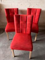 Set van 4 rode stoelen. Mobitec, Huis en Inrichting, Stoelen, Ophalen of Verzenden, Zo goed als nieuw