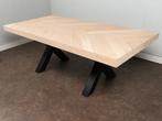 Tafelblad eiken op mdf, visgraat motief 180/200/220x98 cm, Huis en Inrichting, Tafels | Eettafels, Ophalen, Eikenhout, Nieuw, 50 tot 100 cm