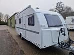 Adria 522 PT, Stapelbed 6p. Airco Mover Cas.Luifel 25950,- !, Caravans en Kamperen, Caravans, Bedrijf, Adria, 5 tot 6 meter, Omvormbare zithoek