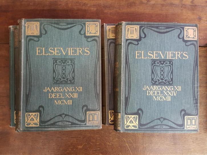 Elsevier's Geïll Maandschr, gebonden +losse delen, 1901-1934, Boeken, Tijdschriften en Kranten, Gelezen, Overige typen, Ophalen of Verzenden