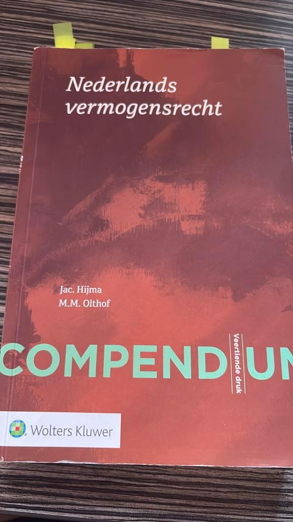 Compendium Nederlands vermogensrecht, Boeken, Wetenschap, Zo goed als nieuw, Ophalen of Verzenden