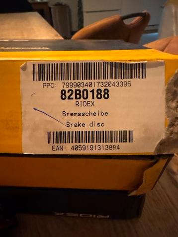 Ridex Remschijven Vooras Geventileerd - Nieuw! beschikbaar voor biedingen