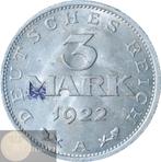 Duitsland Weimar Republiek - 3 Mark 1922 A, Postzegels en Munten, Ophalen of Verzenden, Duitsland, Losse munt