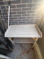 Oppottafel behandeld met grey wash beits, Ophalen, Zo goed als nieuw, Hout, Overige typen