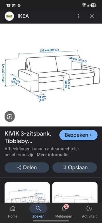 Ikea 3 zits bank, model kivik - afbeelding 5