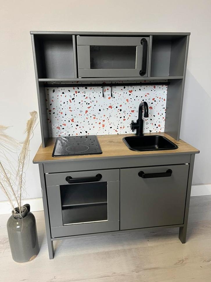 Restyled IKEA Duktig speelkeuken antraciet diverse varianten, Kinderen en Baby's, Speelgoed | Speelkeukens, Zo goed als nieuw