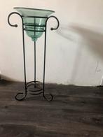 Zware antieke bloempot / kandelaar. Is circa 80 cm., Tuin en Terras, Bloempotten, Gebruikt, Rond, Metaal, 70 cm of meer