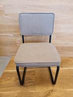Nieuw! 2 eetkamerstoelen Taupe ribstof, Bruin, Nieuw, Ophalen of Verzenden, Vier