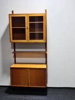 Vintage retro teak wandmeubel door Rud Thygesen & Johnny Sor, Verzenden, Minder dan 150 cm, 150 tot 200 cm, Gebruikt