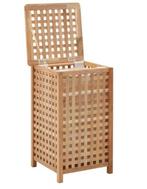 AANBIEDING | Wasmand waskorf walnotenhout binnenzak! GRTS BE, Verzenden, Nieuw