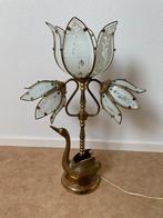 Vintage Lotus Lamp / Lotuslamp met zwaan, Ophalen, Zo goed als nieuw, 50 tot 75 cm