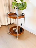 Ronde Vintage theewagen / barcart/ serveerwagen, Ophalen, Kunststof, Rond, Minder dan 50 cm