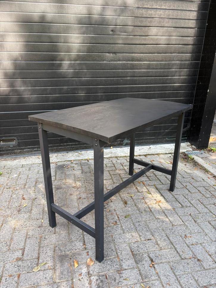 Bartafel 120x70 cm met echt eikenhouten blad 3 stuks, Huis en Inrichting, Barren, Ophalen of Verzenden